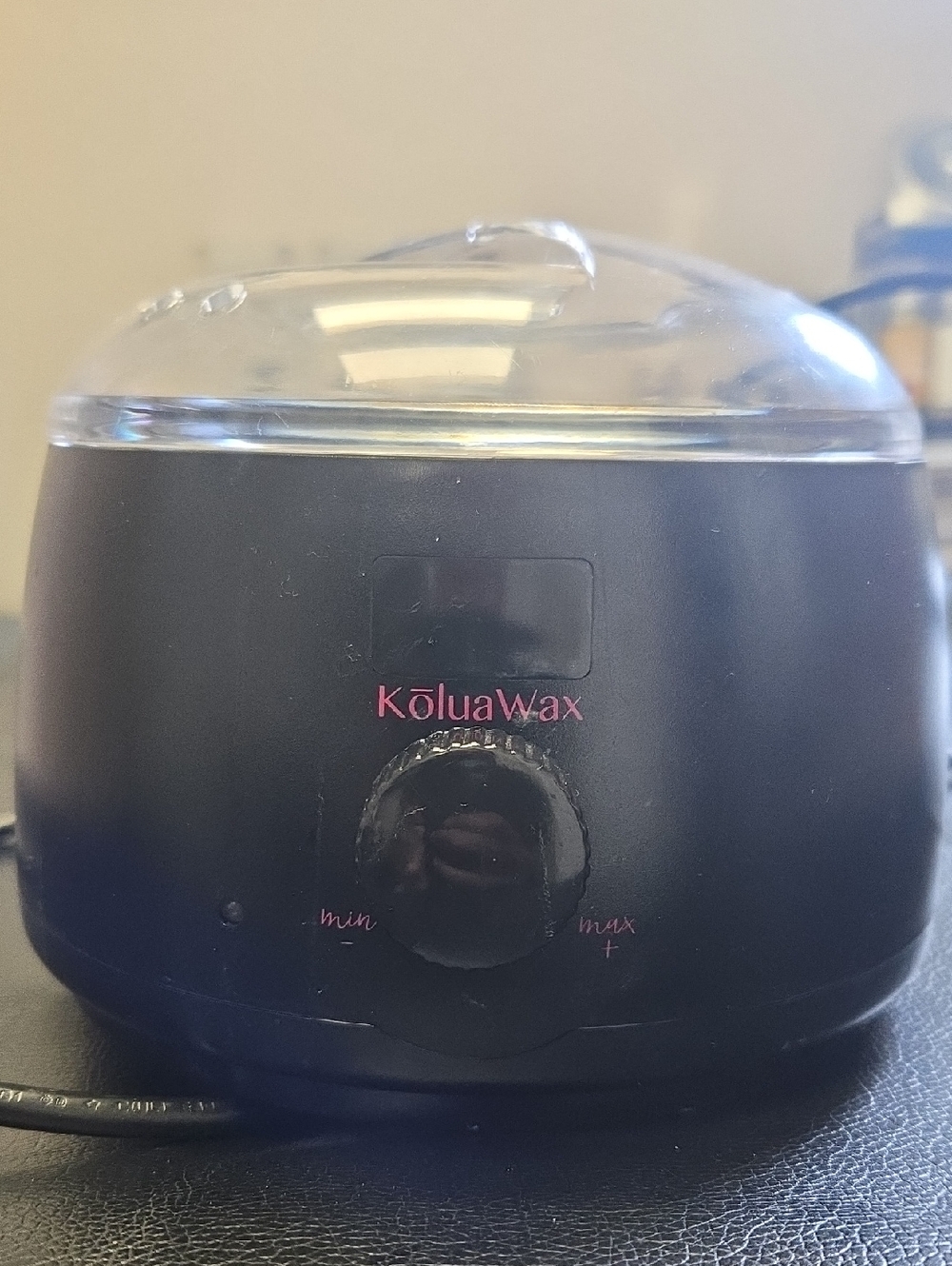 KoluaWax Electric Wax Warmer - Black with Pink Logo